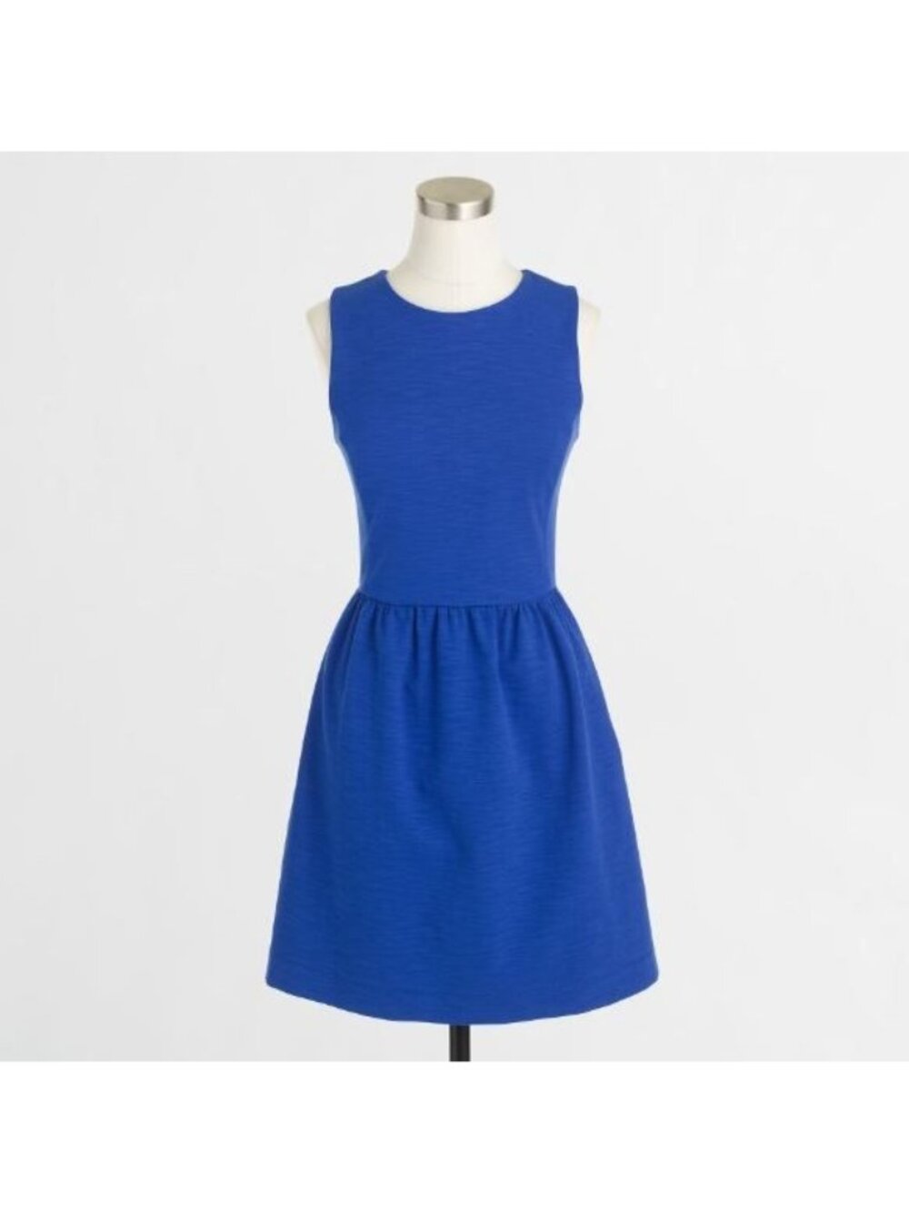 J. Crew Dress XS Purple Mini Pleated Ponte Sleeveless Fit Flare Back Zipper